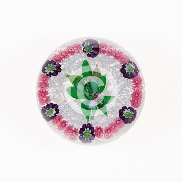 Paperweight, Clichy, c. 1845-60. Creator: Clichy Glassworks.