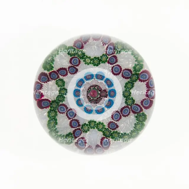 Paperweight, Clichy, c. 1845-60. Creator: Clichy Glassworks.