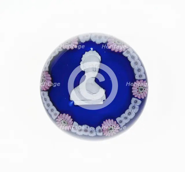 Paperweight, Clichy, c. 1846-55. Creator: Clichy Glassworks.
