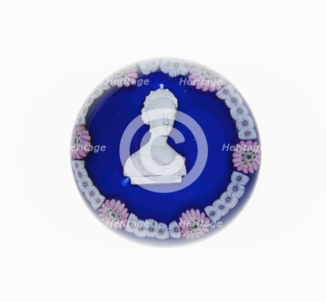 Paperweight, Clichy, c. 1846-55. Creator: Clichy Glassworks.