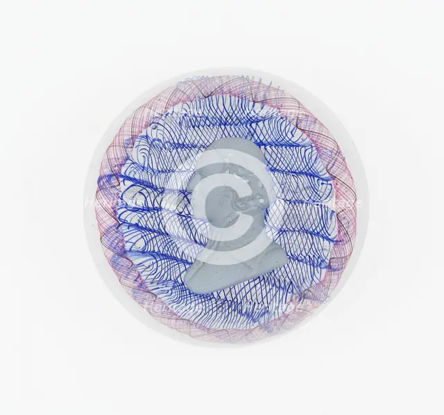 Paperweight, Clichy, c. 1846-55. Creator: Clichy Glassworks.