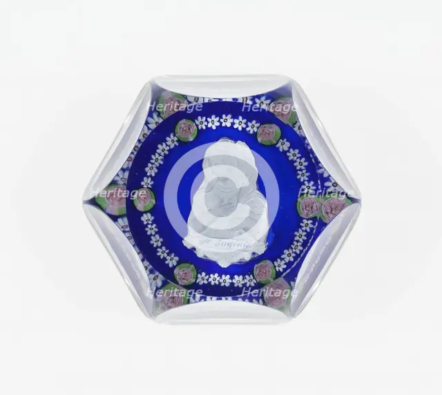 Paperweight, Clichy, c. 1846-55. Creator: Clichy Glassworks.