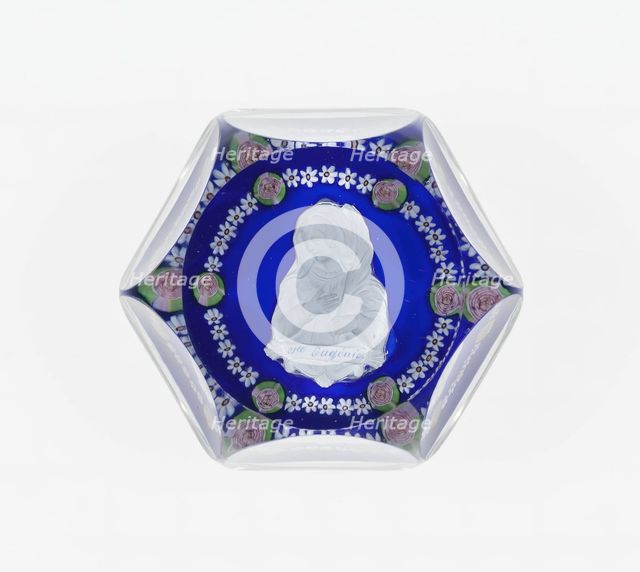 Paperweight, Clichy, c. 1846-55. Creator: Clichy Glassworks.