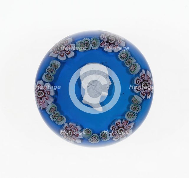 Paperweight, Clichy, c. 1846-55. Creator: Clichy Glassworks.