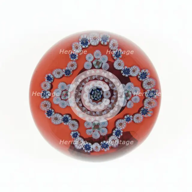 Paperweight, Baccarat, c. 1845-60. Creator: Baccarat Glasshouse.
