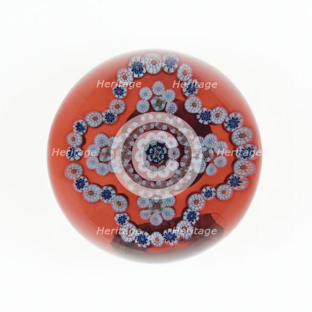 Paperweight, Baccarat, c. 1845-60. Creator: Baccarat Glasshouse.