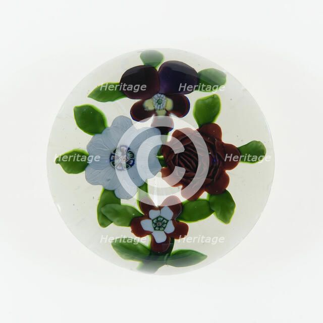 Paperweight, Baccarat, c. 1845-60. Creator: Baccarat Glasshouse.