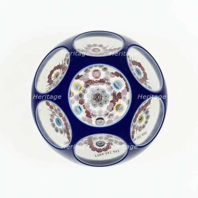 Paperweight, Baccarat, c. 1845-60. Creator: Baccarat Glasshouse.