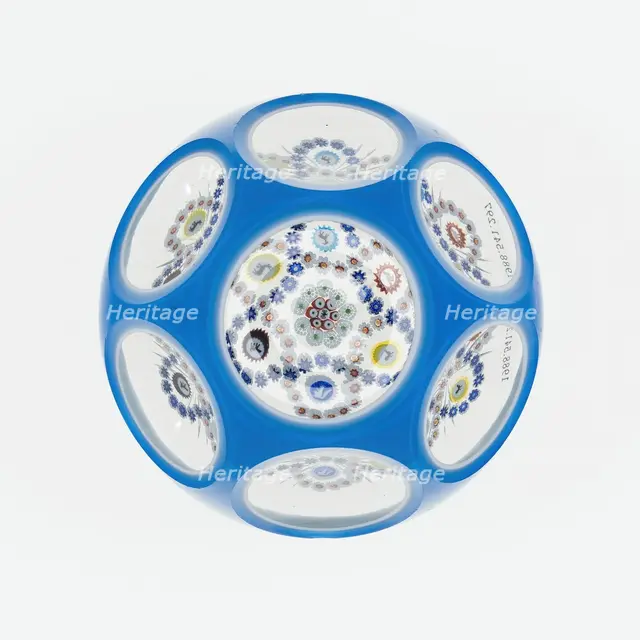Paperweight, Baccarat, c. 1845-60. Creator: Baccarat Glasshouse.