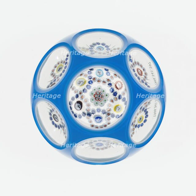 Paperweight, Baccarat, c. 1845-60. Creator: Baccarat Glasshouse.