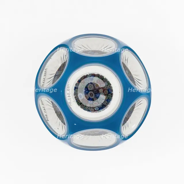 Paperweight, Baccarat, c. 1845-60. Creator: Baccarat Glasshouse.