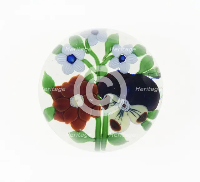 Paperweight, Baccarat, c. 1845-60. Creator: Baccarat Glasshouse.