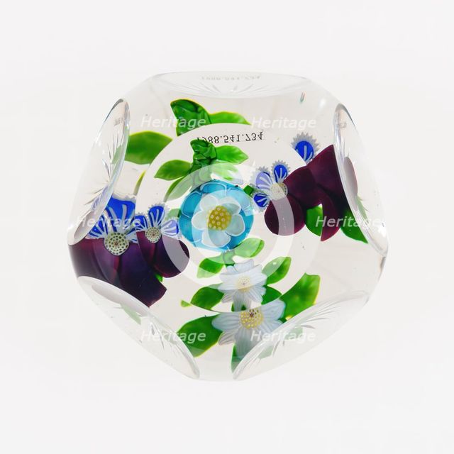 Paperweight, Baccarat, c. 1845-60. Creator: Baccarat Glasshouse.