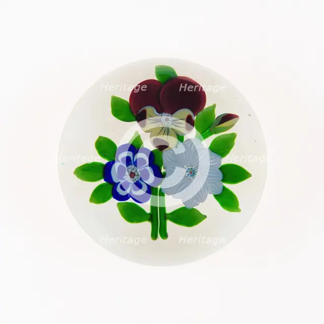 Paperweight, Baccarat, c. 1845-60. Creator: Baccarat Glasshouse.