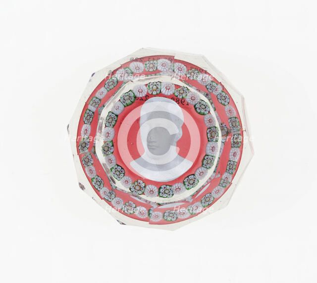 Paperweight, Baccarat, c. 1846-55. Creator: Baccarat Glasshouse.