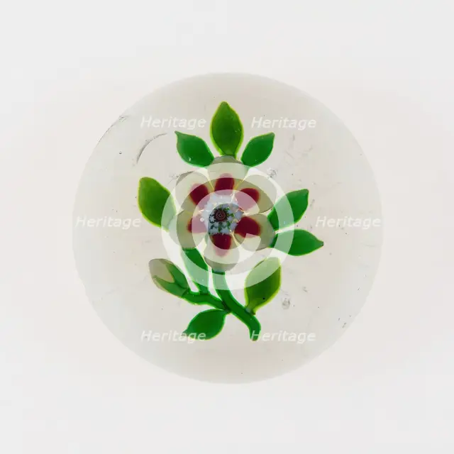 Paperweight, Baccarat, c. 1848-55. Creator: Baccarat Glasshouse.