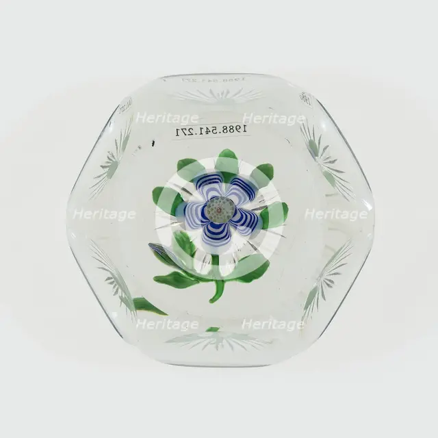 Paperweight, Baccarat, c. 1848-55. Creator: Baccarat Glasshouse.