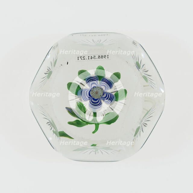 Paperweight, Baccarat, c. 1848-55. Creator: Baccarat Glasshouse.