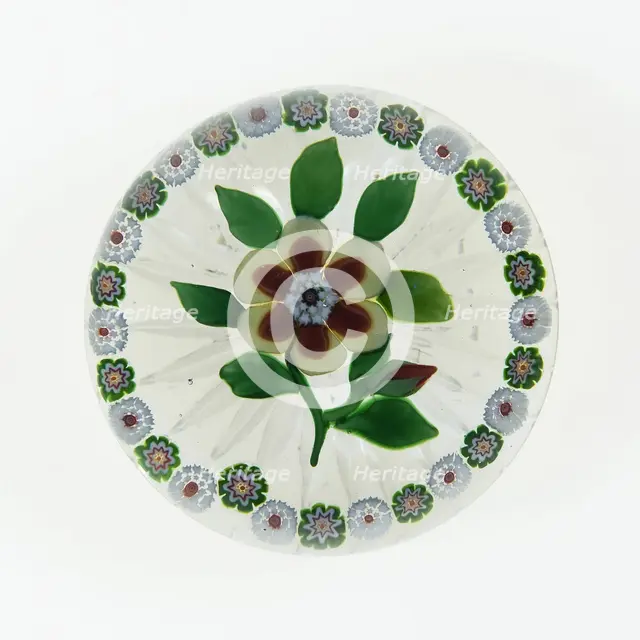 Paperweight, Baccarat, c. 1848-55. Creator: Baccarat Glasshouse.