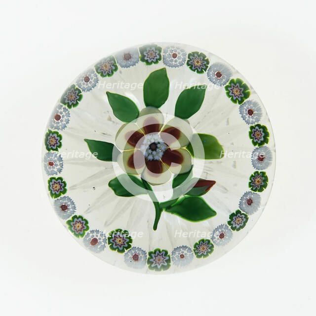 Paperweight, Baccarat, c. 1848-55. Creator: Baccarat Glasshouse.