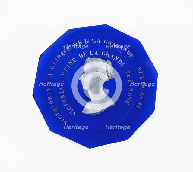 Paperweight, Baccarat, Mid 19th century. Creator: Baccarat Glasshouse.