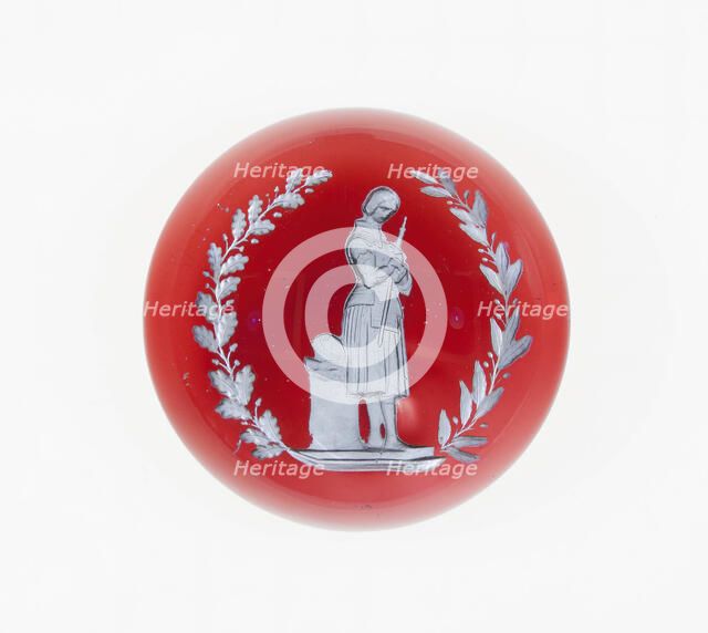 Paperweight, Baccarat, Mid 19th century. Creator: Baccarat Glasshouse.