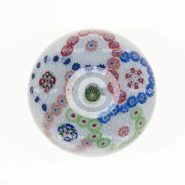 Paperweight, France, c. 1845/60. Creator: Baccarat Glasshouse.