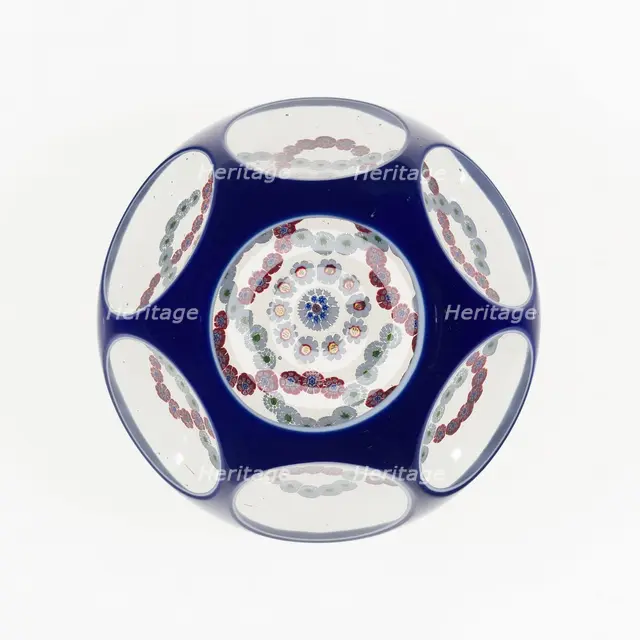 Paperweight, France, c. 1845/60. Creator: Baccarat Glasshouse.
