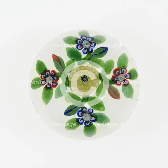 Paperweight, France, c. 1845/60. Creator: Baccarat Glasshouse.