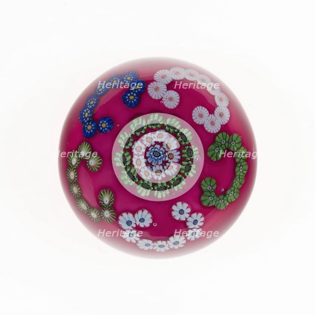 Paperweight, France, c. 1845/60. Creator: Clichy Glassworks.