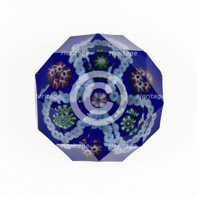 Paperweight, France, c. 1845/60. Creator: Clichy Glassworks.