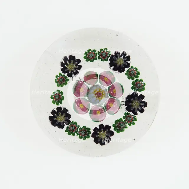 Paperweight, France, c. 1845/60. Creator: Clichy Glassworks.