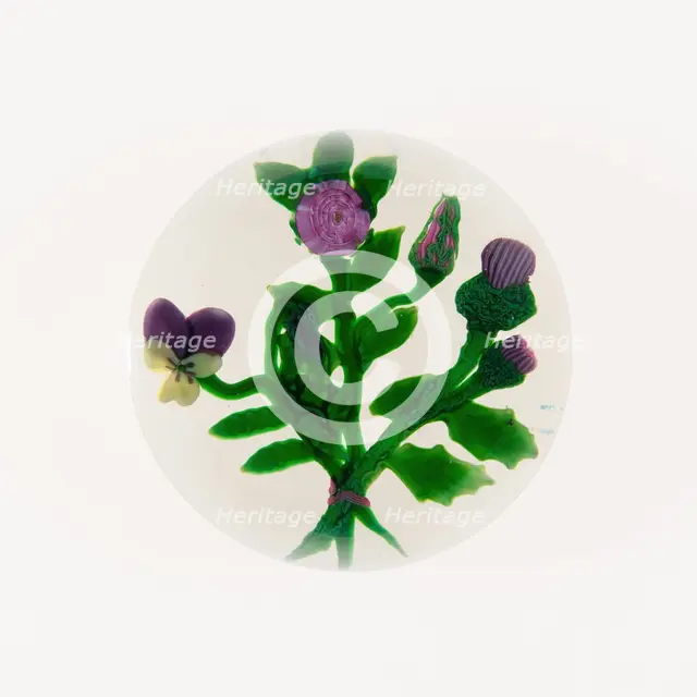 Paperweight, France, c. 1845/60. Creator: Clichy Glassworks.