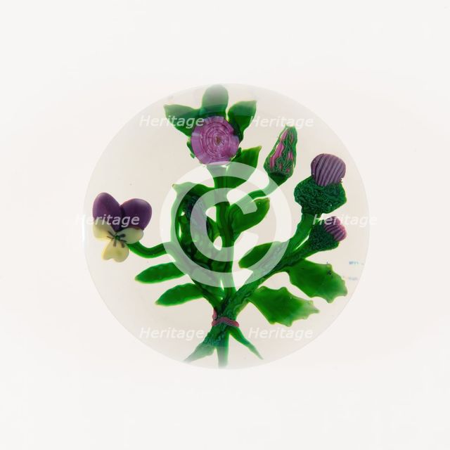 Paperweight, France, c. 1845/60. Creator: Clichy Glassworks.