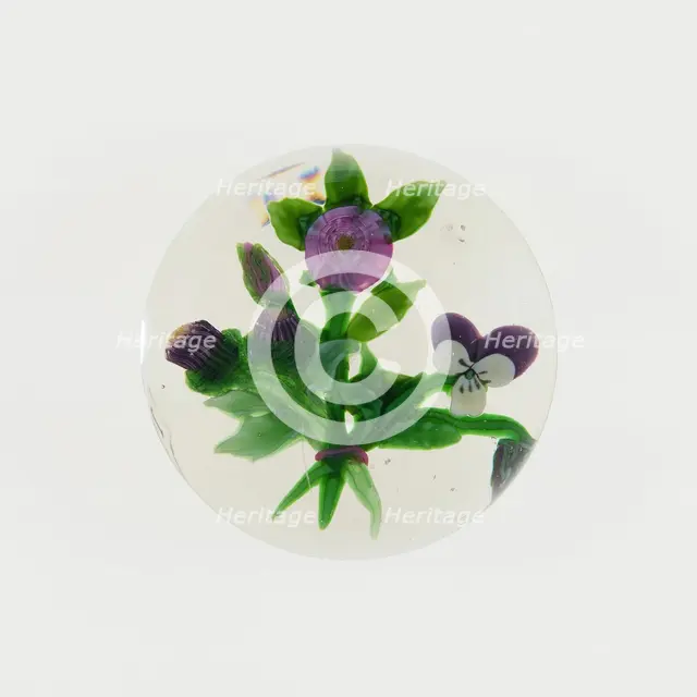 Paperweight, France, c. 1845/60. Creator: Clichy Glassworks.