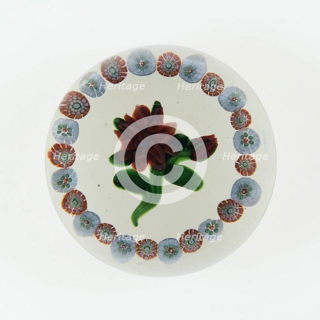 Paperweight, France, c. 1845-60. Creator: Saint-Louis Glassworks.