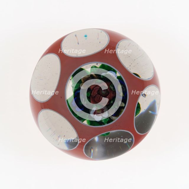 Paperweight, France, c. 1845-60. Creator: Saint-Louis Glassworks.