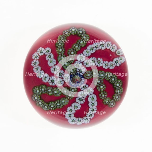 Paperweight, France, c. 1845/60. Creator: Saint-Louis Glassworks.