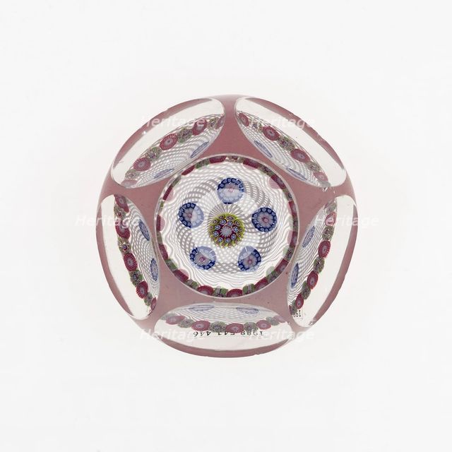 Paperweight, France, c. 1845-60. Creator: Saint-Louis Glassworks.