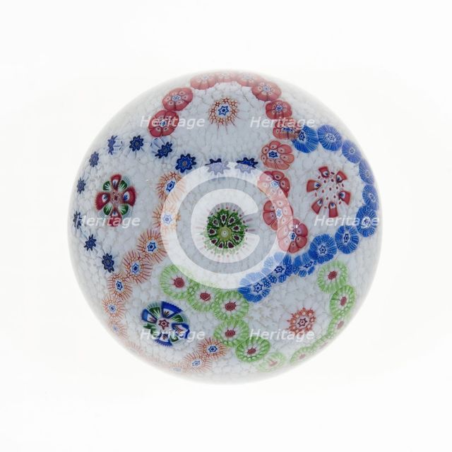 Paperweight, France, c. 1845/60. Creator: Baccarat Glasshouse.
