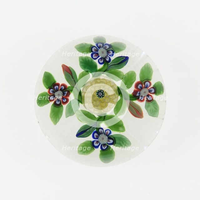 Paperweight, France, c. 1845/60. Creator: Baccarat Glasshouse.