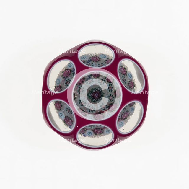 Paperweight, France, c. 1848-55. Creator: Saint-Louis Glassworks.