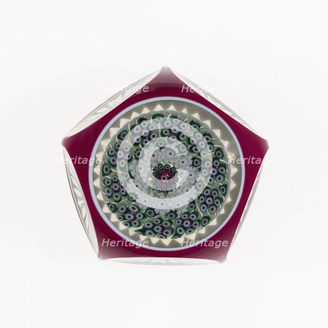 Paperweight, France, c. 1848-55. Creator: Saint-Louis Glassworks.