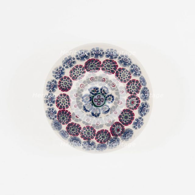 Paperweight, France, c. 1848-55. Creator: Saint-Louis Glassworks.
