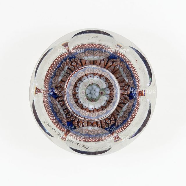 Paperweight, France, c. 1848-55. Creator: Saint-Louis Glassworks.