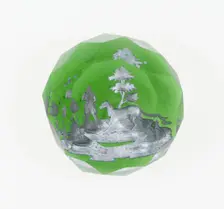 Paperweight, Lunéville, c. 1846-55. Creator: Baccarat Glasshouse