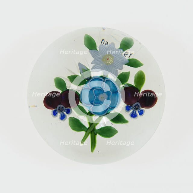 Paperweight, Lunéville, c. 1848-55. Creator: Baccarat Glasshouse.