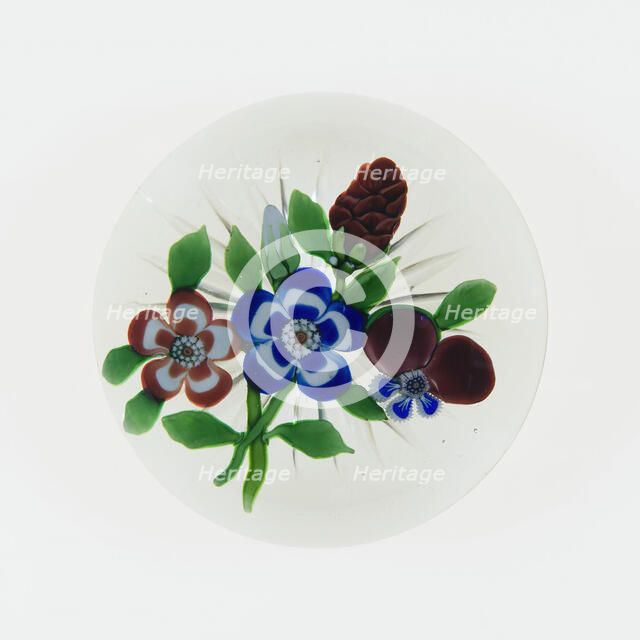 Paperweight, Lunéville, c. 1848-55. Creator: Baccarat Glasshouse.