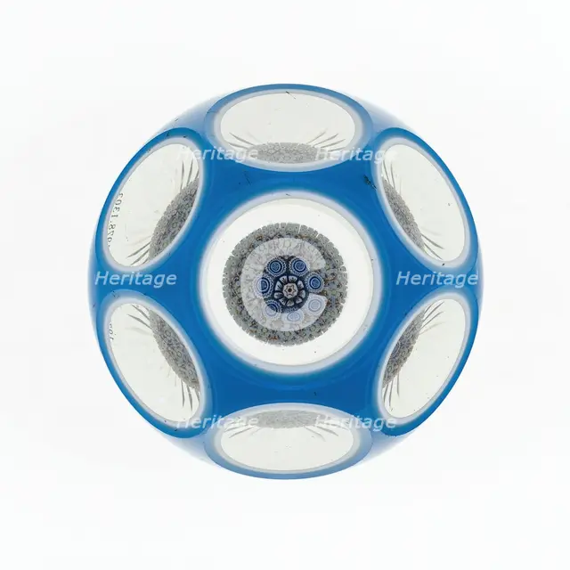 Paperweight, Lunéville, c. 1848-55. Creator: Baccarat Glasshouse.