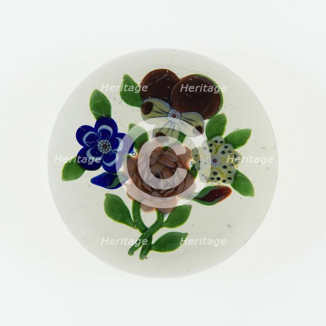 Paperweight, Lunéville, c. 1848-55. Creator: Baccarat Glasshouse.